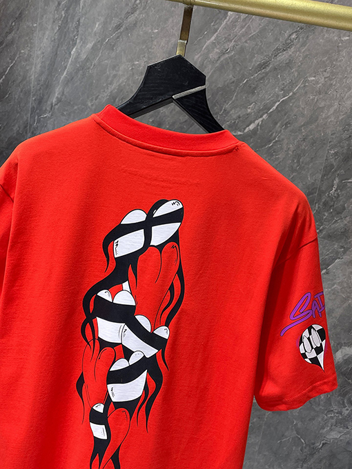 クロムハーツスーパーコピー Mattyboy グラフィティ フレイム ハート 半袖Tシャツ