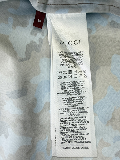 グッチ 迷彩柄半袖シャツ