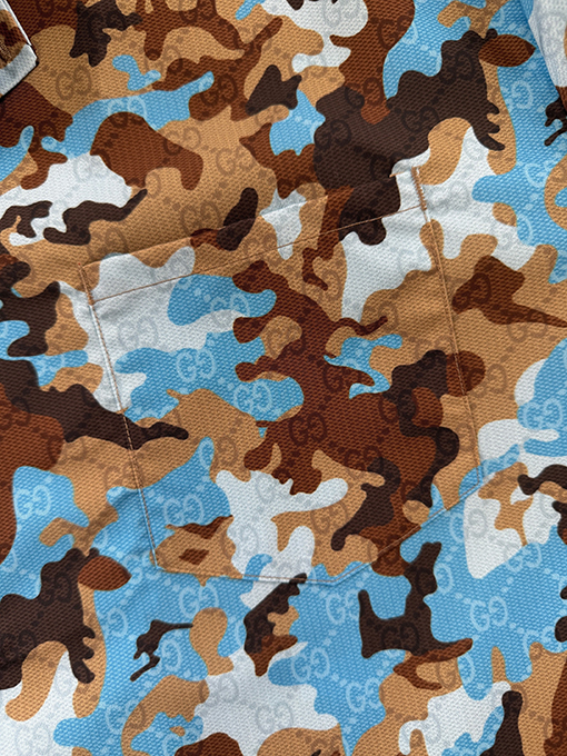 グッチ 迷彩柄半袖シャツ