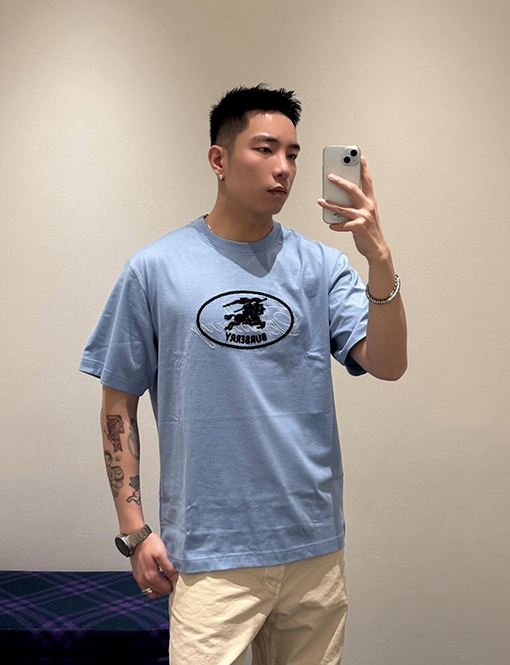 バーバリー BURBERRY ウォーホース ウール 刺繍 半袖Tシャツ