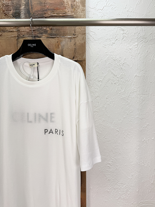 セリーヌ CELINE ダブルレイヤークルーネック半袖Tシャツ
