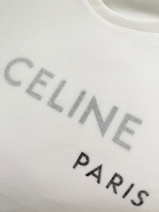 セリーヌ CELINE ダブルレイヤークルーネック半袖Tシャツ