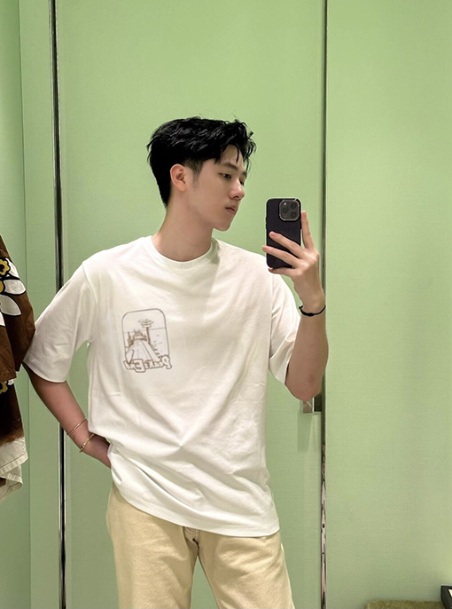 プラダコピー プリント半袖Tシャツ