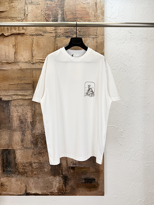 プラダコピー プリント半袖Tシャツ