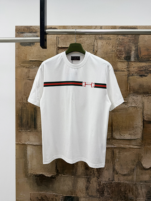 グッチ Gucci ストライプ ホースビットプリント 半袖Tシャツ