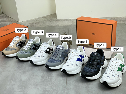 エルメス HERMES ステッチ入りブランド「H」トーテムシューズ