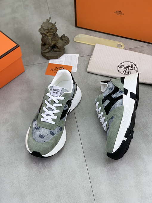 エルメス HERMES ステッチ入りブランド「H」トーテムシューズ