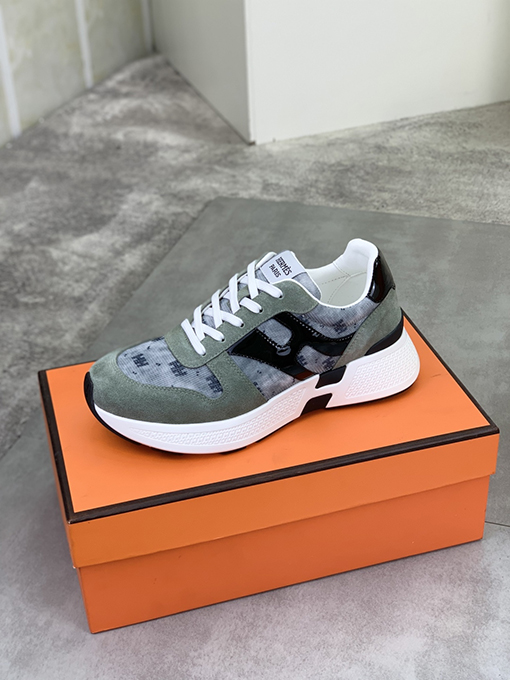 エルメス HERMES ステッチ入りブランド「H」トーテムシューズ