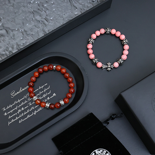 クロムハーツ 新モデル天然シルバービーズブレスレット