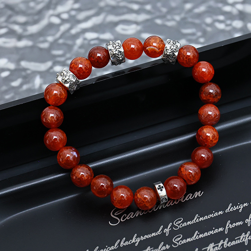 クロムハーツ 新モデル天然シルバービーズブレスレット