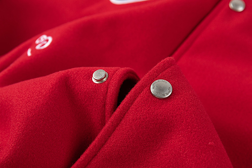 オフホワイト off white 刺繍パッチワークベースボールジャケットウール生地カップルコート