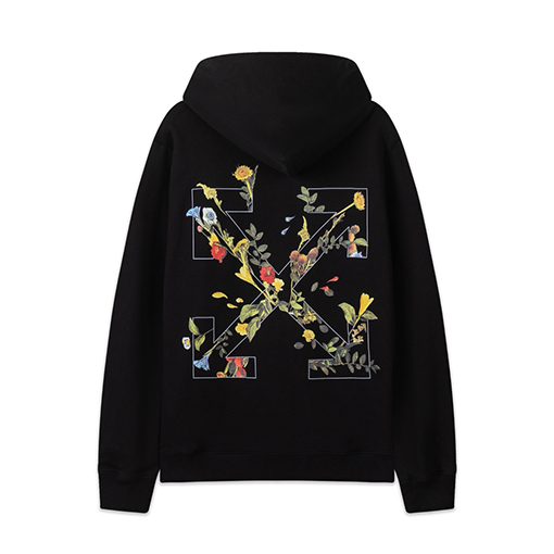 オフホワイト off white 新しい花柄アローフード付きスウェットシャツ