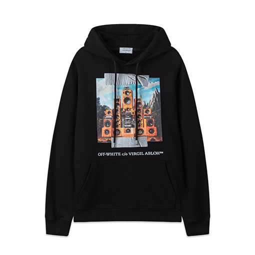 オフホワイト off white 460g ルーズフィット フード付きスウェットシャツ