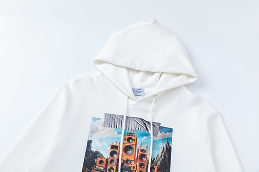 オフホワイト off white 460g ルーズフィット フード付きスウェットシャツ