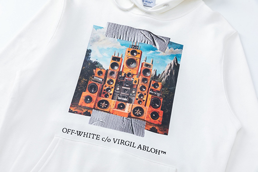 オフホワイト off white 460g ルーズフィット フード付きスウェットシャツ