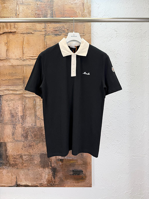 モンクレール Moncler 刺繍入り半袖ポロシャツ