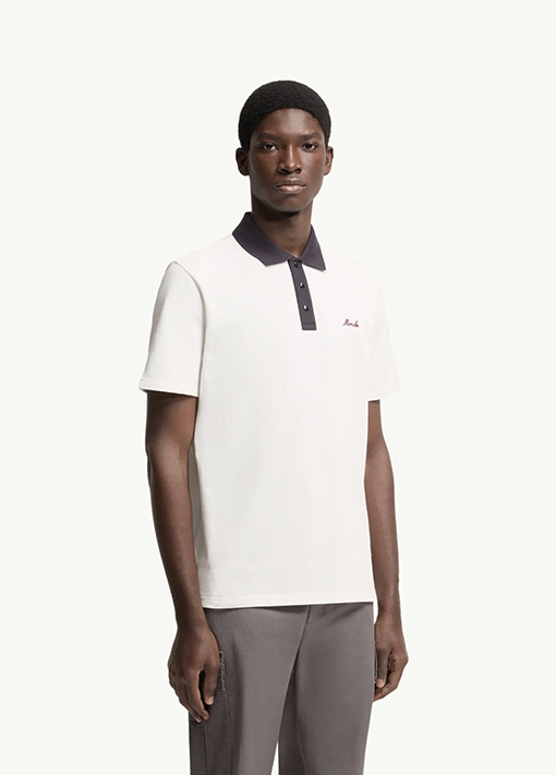 モンクレール Moncler 刺繍入り半袖ポロシャツ