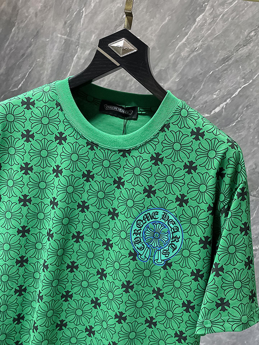 クロムハーツ カスタムデザインのオールオーバークロスプリント半袖Tシャツ