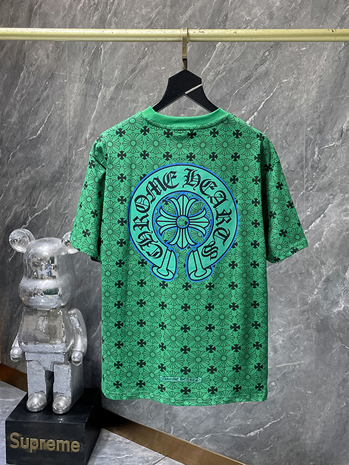 クロムハーツ カスタムデザインのオールオーバークロスプリント半袖Tシャツ