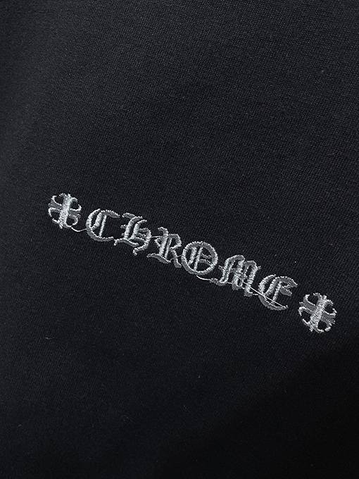 クロムハーツ 大剣サンスクリット刺繍アップリケ半袖Tシャツ