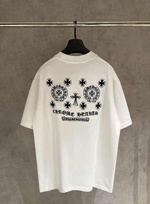 クロムハーツ 新モデル刺繍半袖Tシャツ