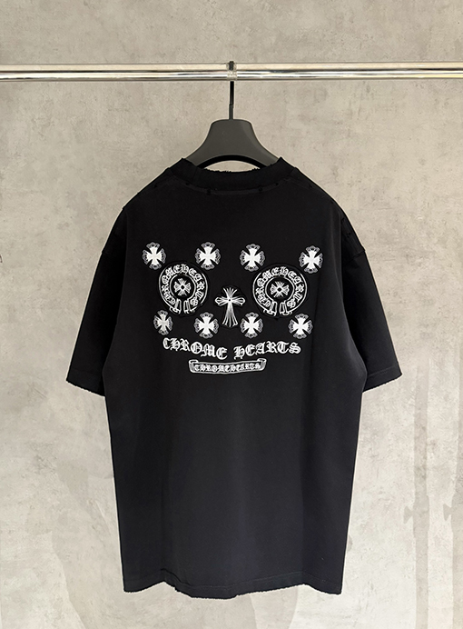 クロムハーツ 新モデル刺繍半袖Tシャツ