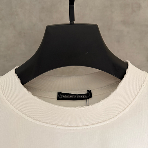 クロムハーツコピー 前面と背面の刺繍半袖Tシャツ