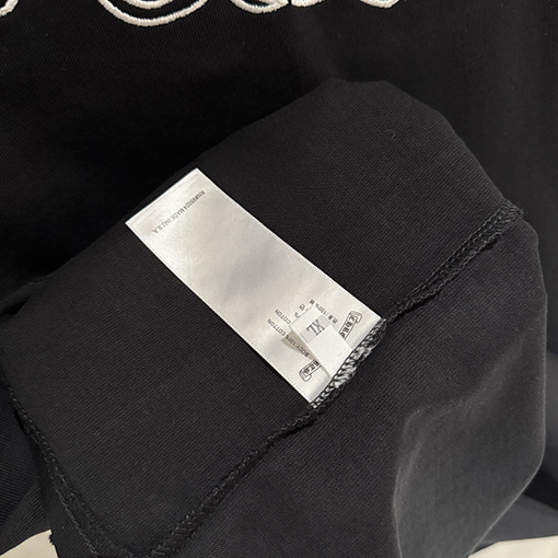 クロムハーツコピー 前面と背面の刺繍半袖Tシャツ