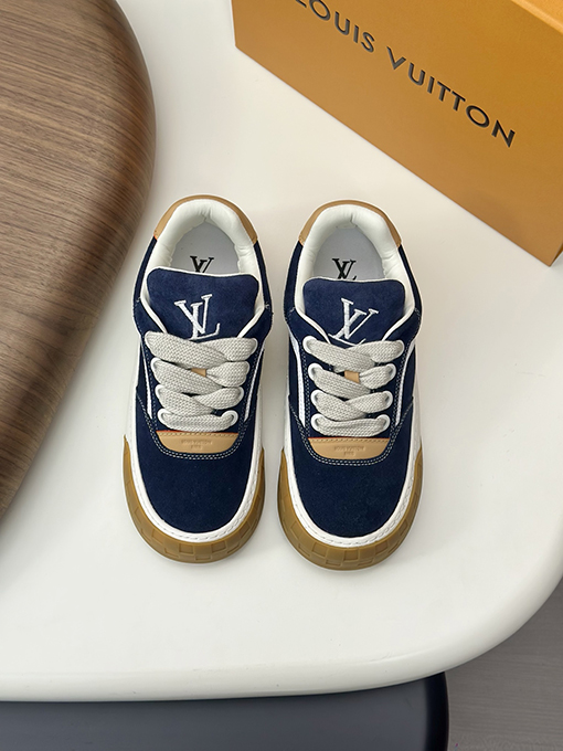 ルイヴィトン LV Tilted Monogram Damier チェック柄の花柄スニーカー