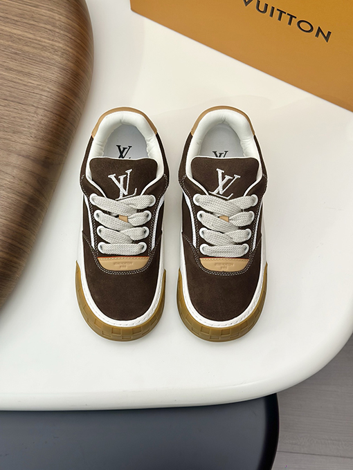 ルイヴィトン LV Tilted Monogram Damier チェック柄の花柄スニーカー