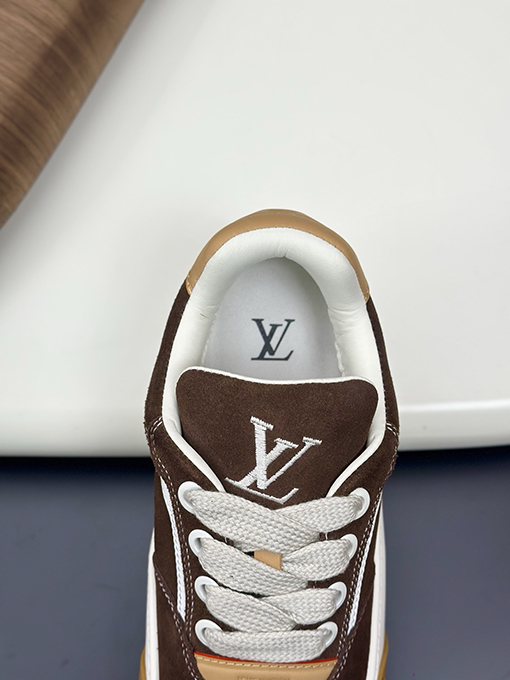 ルイヴィトン LV Tilted Monogram Damier チェック柄の花柄スニーカー