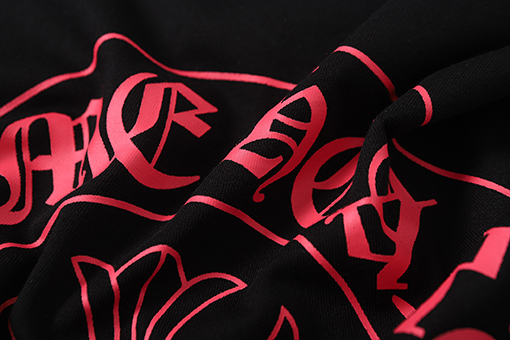 クロムハーツ 白ピンク黒ピンクの馬蹄の十字架サンスクリットのプリント半袖Tシャツ