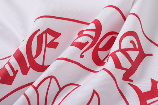 クロムハーツ 白ピンク黒ピンクの馬蹄の十字架サンスクリットのプリント半袖Tシャツ