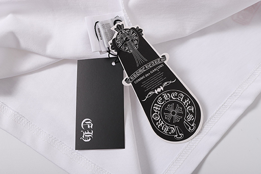 クロムハーツ 白ピンク黒ピンクの馬蹄の十字架サンスクリットのプリント半袖Tシャツ