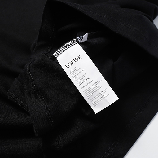 ロエベ LOEWE 刺繍文字とフェイクポケット付きフォームプリントタイダイ半袖Tシャツ