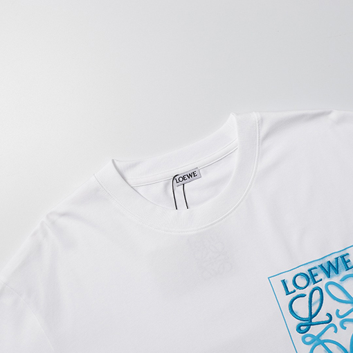 ロエベ LOEWE 刺繍文字とフェイクポケット付きフォームプリントタイダイ半袖Tシャツ