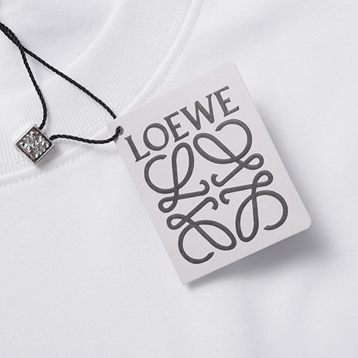 ロエベ LOEWE 刺繍文字とフェイクポケット付きフォームプリントタイダイ半袖Tシャツ