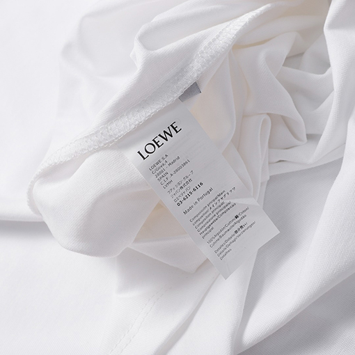 ロエベ LOEWE 刺繍文字とフェイクポケット付きフォームプリントタイダイ半袖Tシャツ