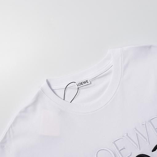 ロエベ LOEWE ツートンのクラシックロゴ刺繍半袖Tシャツ