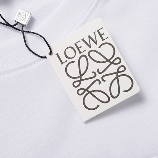 ロエベ LOEWE ツートンのクラシックロゴ刺繍半袖Tシャツ
