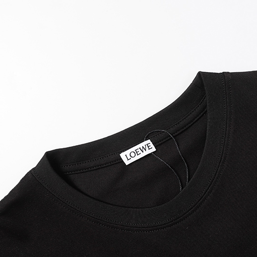 ロエベ LOEWE ツートンのクラシックロゴ刺繍半袖Tシャツ