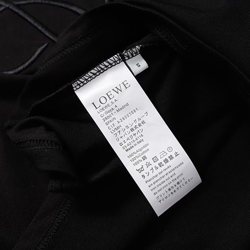 ロエベ LOEWE ツートンのクラシックロゴ刺繍半袖Tシャツ