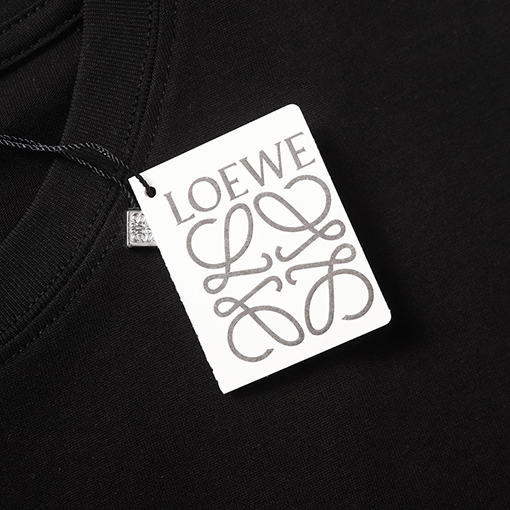 ロエベ LOEWE ツートンのクラシックロゴ刺繍半袖Tシャツ