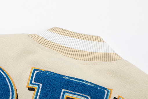 オフホワイトコピー off white カップルけ刺繍パッチワークベースボールジャケット