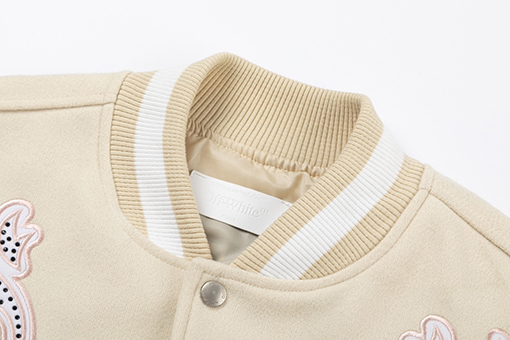 オフホワイトコピー off white カップルけ刺繍パッチワークベースボールジャケット