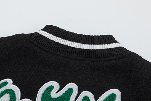 オフホワイト off white 新モデルカップルけ刺繍パッチワークベースボールジャケット