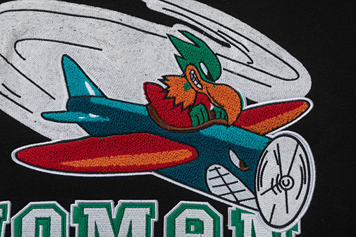 オフホワイト off white 新モデルカップルけ刺繍パッチワークベースボールジャケット