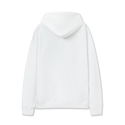 オフホワイト off white ポートレートスタイルの460gルーズフィットフード付きスウェットシャツ