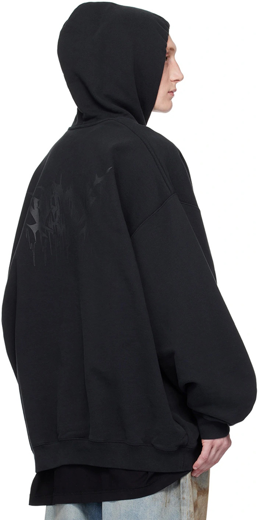 ヴェトモン VETEMENTS スカル＆ボーン ウォッシュド フード付きスウェットシャツ