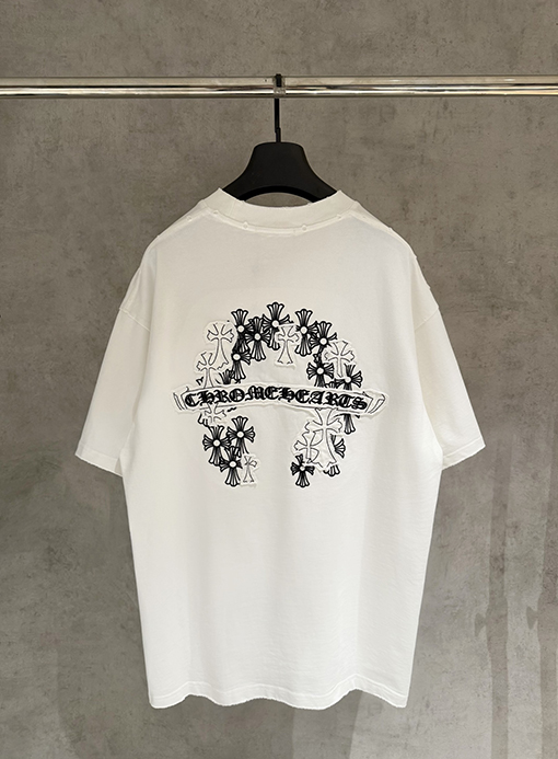 クロムハーツスーパーコピー 新モデル刺繍半袖Tシャツ